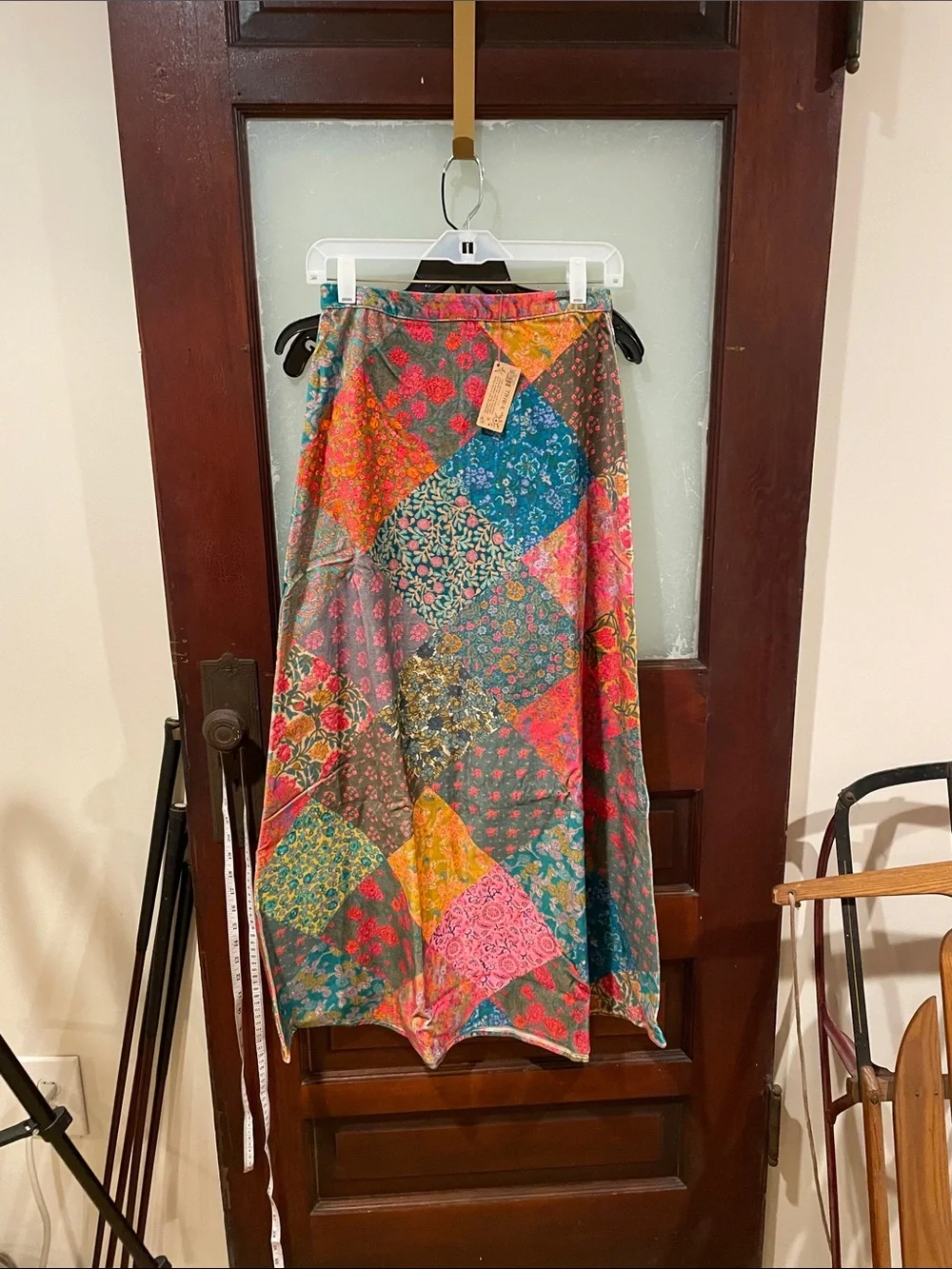 Natural Life Bohemian Patchwork Maxi Skirt - Multicolor